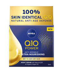 Nivea Q10 Power Extra Night Test для сухой кожи 50 мл, 3 набора упаковки цена и информация | Кремы для лица | pigu.lt