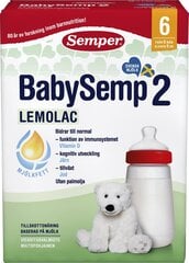 Pieno mišinys Semper Lemolac 2, 6 mėn+, 700g, 8 pakuočių komplektas kaina ir informacija | Pradinio maitinimo ir specialios paskirties mišiniai | pigu.lt