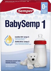 Pieno mišinys Semper BabySemp 1, 0 mėn.+, 800g, 8 pakuočių komplektas kaina ir informacija | Pradinio maitinimo ir specialios paskirties mišiniai | pigu.lt