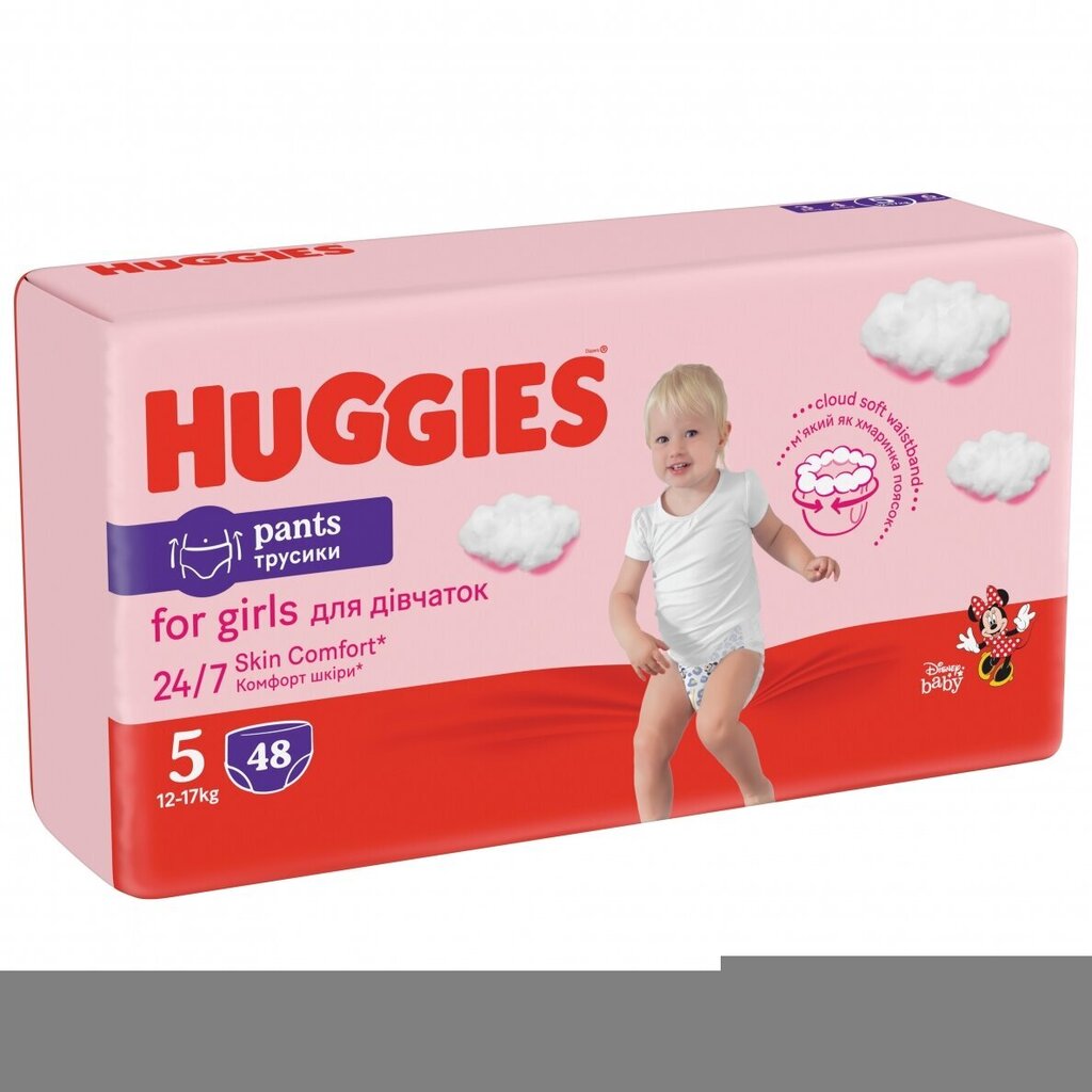 Sauskelnės-kelnaitės Huggies Pants Girls 5(12-17 kg) Mega, 96 vnt kaina ir informacija | Sauskelnės | pigu.lt