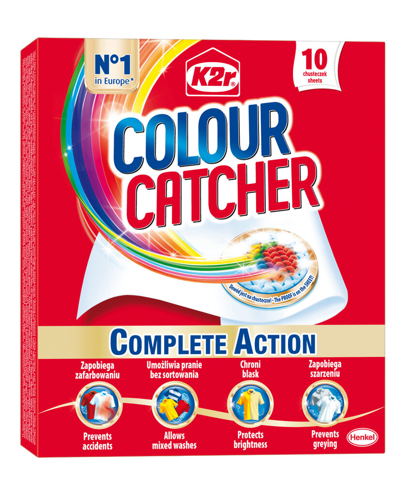 K2R Colour Catcher skalbimo lapeliai, 6 x 10 vnt. цена и информация | Skalbimo priemonės | pigu.lt