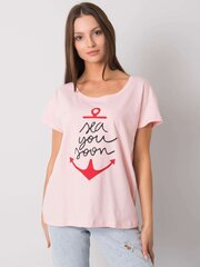 Marškinėliai moterims Fancy 2016102969938, rožiniai цена и информация | Женские футболки | pigu.lt