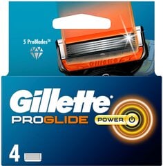 Skustuvo galvutės Gillette Fusion Proglide Power, 4 vnt. kaina ir informacija | Gillette Asmens higienai | pigu.lt