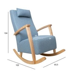 Кресло-качалка VENLA голубой цена и информация | Кресла в гостиную | pigu.lt