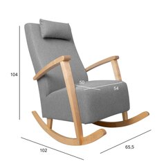 Кресло-качалка VENLA серый цена и информация | Кресла в гостиную | pigu.lt