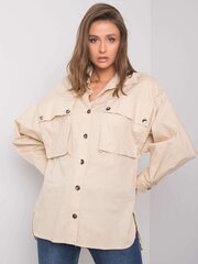 Marškiniai moterims Rue Paris 2016102895435, smėlio spalvos цена и информация | Женские блузки, рубашки | pigu.lt