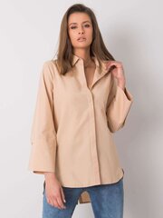 Marškiniai moterims Rue Paris 2016102897668, smėlio spalvos kaina ir informacija | Palaidinės, marškiniai moterims | pigu.lt