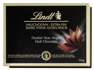 Juodasis šokoladas Lindt Thins, 9x125g цена и информация | Сладости | pigu.lt