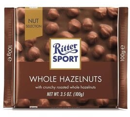 Pieniškas šokoladas su nesmulkintais riešutais Ritter Sport Nut selection, 10x100g цена и информация | Сладости | pigu.lt