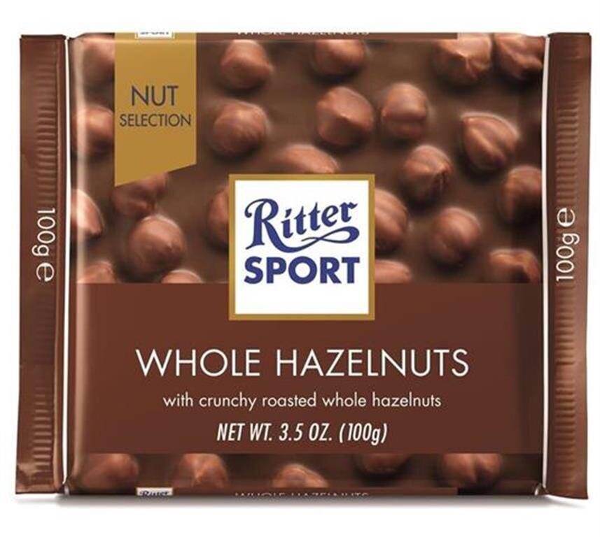 Pieniškas šokoladas su nesmulkintais riešutais Ritter Sport Nut selection, 10x100g kaina ir informacija | Saldumynai | pigu.lt