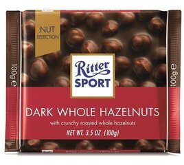 Juodas šokoladas su nesmulkintais riešutais Ritter Sport Nut selection, 10x100g kaina ir informacija | Saldumynai | pigu.lt