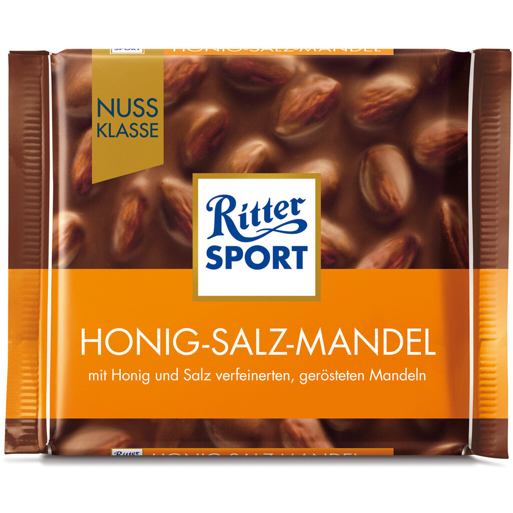 Pieniškas šokoladas su neskaldytais migdolų riešutais Ritter Sport Nut selection, 11x100g цена и информация | Saldumynai | pigu.lt