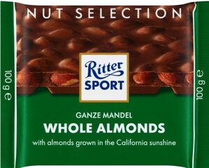 Pieniškas šokoladas su neskaldytais migdolų riešutais Ritter Sport Nut selection, 11x100g цена и информация | Сладости | pigu.lt