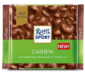 Ritter Sport Nem Milk Chocolate с кешью, 100 г, 12 упаковочных наборов цена и информация | Сладости | pigu.lt