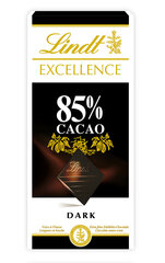 Lindt Excellence Black Chocolate (85%), 100G, 10 упаковок цена и информация | Сладости | pigu.lt