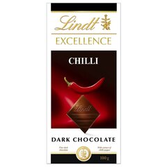 Juodasis šokoladas su aitriosiomis paprikomis Lindt Excellence, 10x100g kaina ir informacija | Saldumynai | pigu.lt