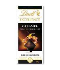 Lindt Excellence Black Chocolate с карамельной морской солью, 100G, 10 упаковочных наборов цена и информация | Сладости | pigu.lt