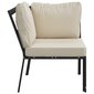 Sodo kėdė su pagalvėlėmis vidaXL 76x76x79cm, juoda kaina ir informacija | Lauko kėdės, foteliai, pufai | pigu.lt