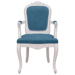 vidaXL Valgomojo kėdė, mėlynos spalvos, 62x59,5x100,5cm, aksomas kaina ir informacija | Virtuvės ir valgomojo kėdės | pigu.lt