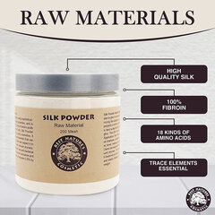 Шелковая пудра (натуральная) Best Natures Cosmetic Silk Powder, 250ml цена и информация | Маски для лица, патчи для глаз | pigu.lt