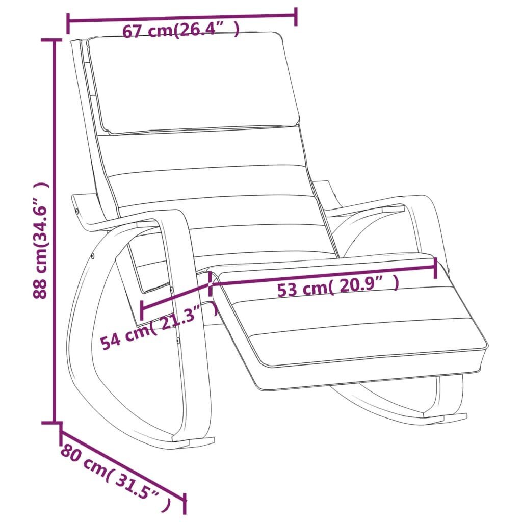 Svetainės fotelis vidaXL, rudas kaina ir informacija | Svetainės foteliai | pigu.lt