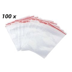 100 шт. Пакеты Zip Lock с застежкой 70 x 100 mm 45 my цена и информация | Посуда для хранения еды | pigu.lt