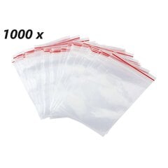 1000 шт. Пакеты Zip Lock с застежкой 70 x 100 mm 45 my цена и информация | Посуда для хранения еды | pigu.lt