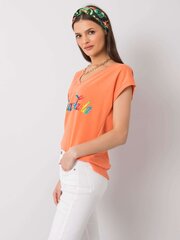 Marškinėliai moterims Fancy 2016102914051, oranžiniai kaina ir informacija | Marškinėliai moterims | pigu.lt