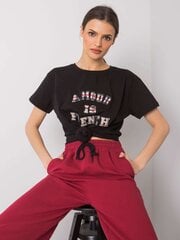 Marškinėliai moterims Fancy 2016102914457, juodi цена и информация | Женские футболки | pigu.lt
