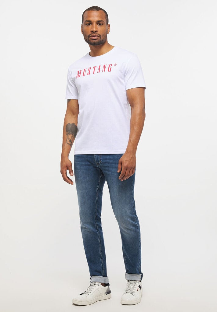 Mustang vyriški marškinėliai, balti цена и информация | Vyriški marškinėliai | pigu.lt