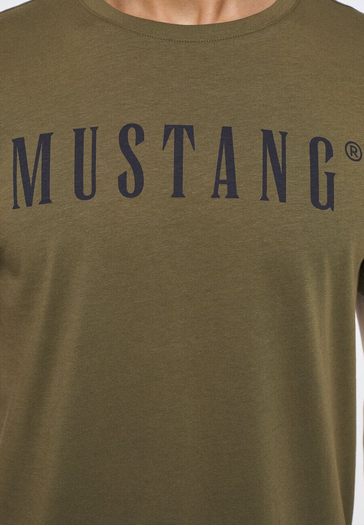 Mustang vyriški marškinėliai, tamsiai žali kaina ir informacija | Vyriški marškinėliai | pigu.lt
