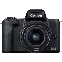 Canon EOS M50 Mark II 15-45 IS STM (Black) - Baltoje dėžutėje (white box) kaina ir informacija | Skaitmeniniai fotoaparatai | pigu.lt