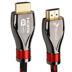 Reagle HDMI 2.1, 1,5m kaina ir informacija | Kabeliai ir laidai | pigu.lt