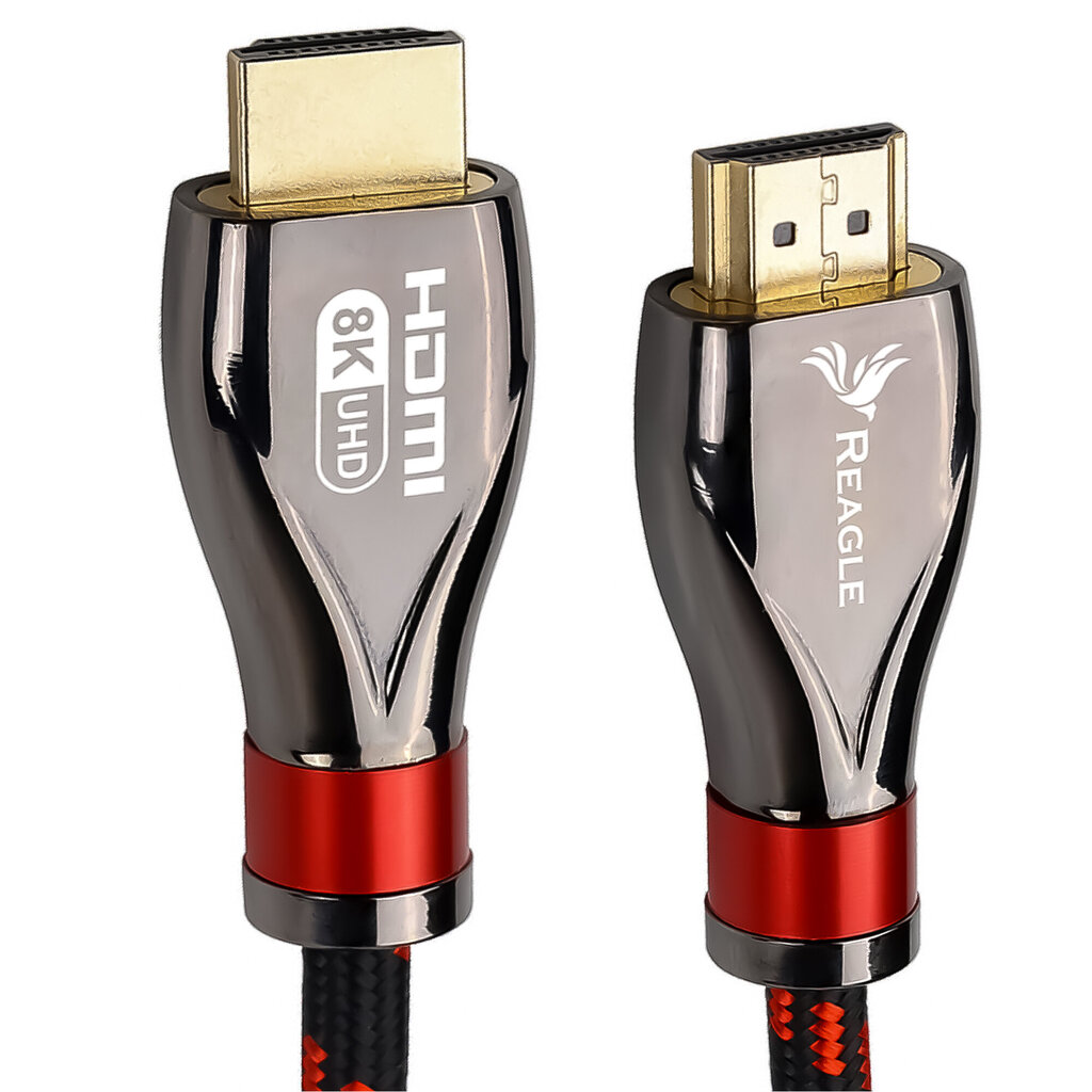 Reagle HDMI 2.1, 1,5m kaina ir informacija | Kabeliai ir laidai | pigu.lt