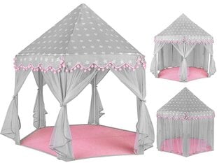 Домик принцессы - палатка, серо-розовая цена и информация | Детские игровые домики | pigu.lt