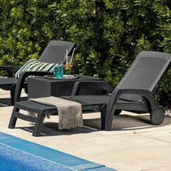 Paplūdimio kėdė Miami, pilka kaina ir informacija | Lauko kėdės, foteliai, pufai | pigu.lt