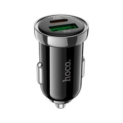 Автомобильная зарядка Hoco Z44 PD20W+QC3.0 Type-C/USB-A черная цена и информация | Зарядные устройства для телефонов | pigu.lt