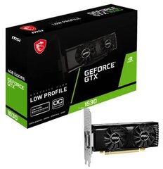 MSI GeForce GTX 1630 LP OC kaina ir informacija | Vaizdo plokštės (GPU) | pigu.lt