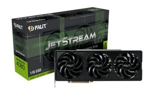 Palit GeForce RTX 4080 16GB GDDR6X JetStream (NED4080019T2-1032J) kaina ir informacija | Vaizdo plokštės (GPU) | pigu.lt