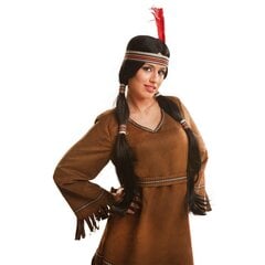 Парик My Other Me Женщина Хвосты Американский индеец цена и информация | Карнавальные костюмы | pigu.lt