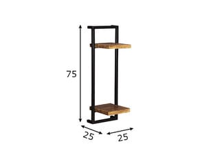 Стеллаж Sidney, черный/коричневый цена и информация | Полки | pigu.lt