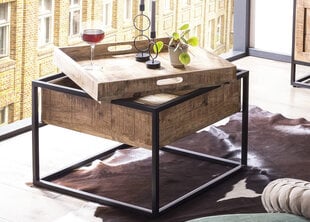 Кофейный столик Diivanilaud Sidney, коричневый/черный цена и информация | Журнальные столы | pigu.lt