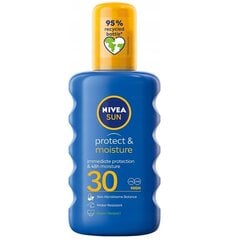 Drėkinamasis apsauginis losjonas Nivea Sun Protect & moisture SPF30, 200 ml цена и информация | Кремы от загара | pigu.lt