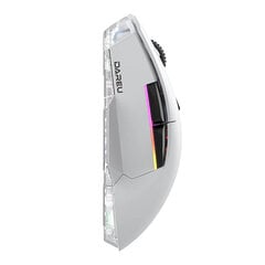Dareu Беспроводная игровая мышь + док-станция для зарядки Dareu A955 RGB 400-12000 DPI (белая) цена и информация | Мыши | pigu.lt