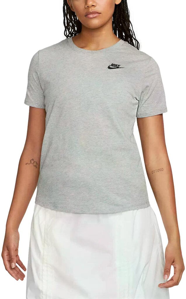 Nike moteriški marškinėliai NSW TEE CLUB, šviesiai pilka kaina ir informacija | Marškinėliai moterims | pigu.lt