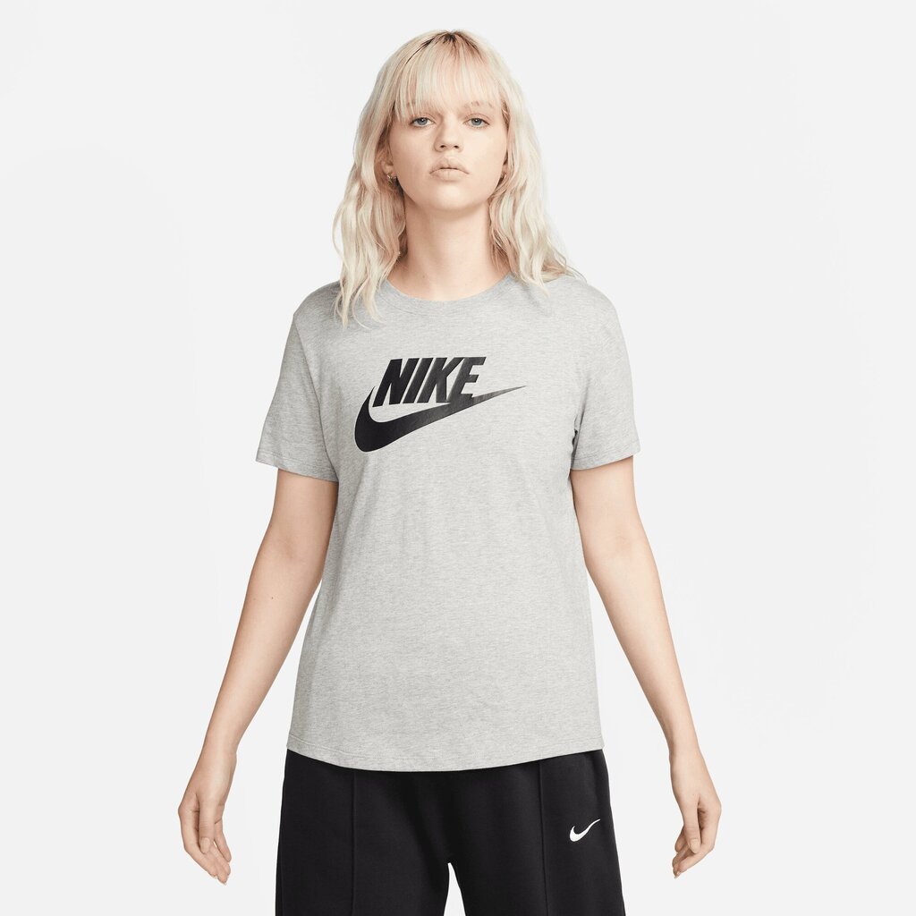Nike moteriški marškinėliai NSW TEE ESNTL ICN FTRA, šviesiai pilki kaina ir informacija | Marškinėliai moterims | pigu.lt