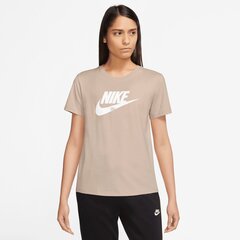 Nike moteriški marškinėliai NSW TEE ESSNTL ICN FTRA, smėlio spalvos kaina ir informacija | Marškinėliai moterims | pigu.lt