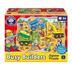 Dėlionė su plakatu Orchard Toys Užsiėmę statytojai, 30 d. kaina ir informacija | Dėlionės (puzzle) | pigu.lt