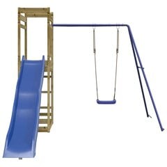 vidaXL Lauko žaidimų aikštelės komplektas, impregnuota pušies mediena kaina ir informacija | Vaikų žaidimų nameliai | pigu.lt