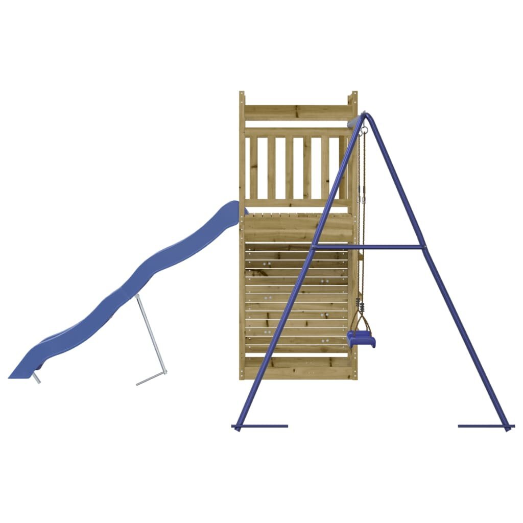vidaXL Lauko žaidimų aikštelės komplektas, impregnuota pušies mediena kaina ir informacija | Vaikų žaidimų nameliai | pigu.lt